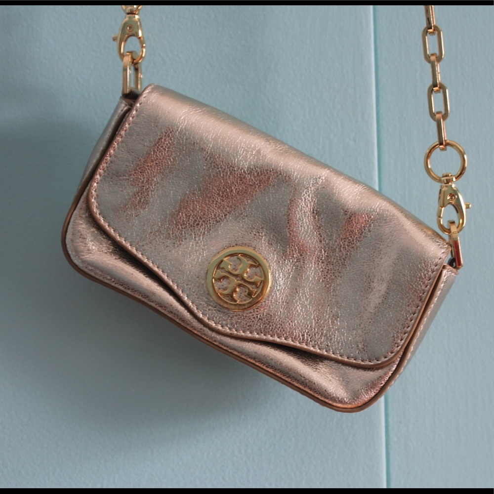 Authentic Tory Burch Metallic Crossbody
